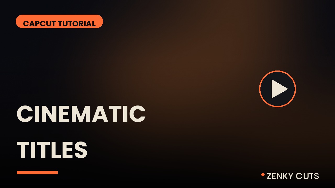 Creating cinematic titles thumbnail