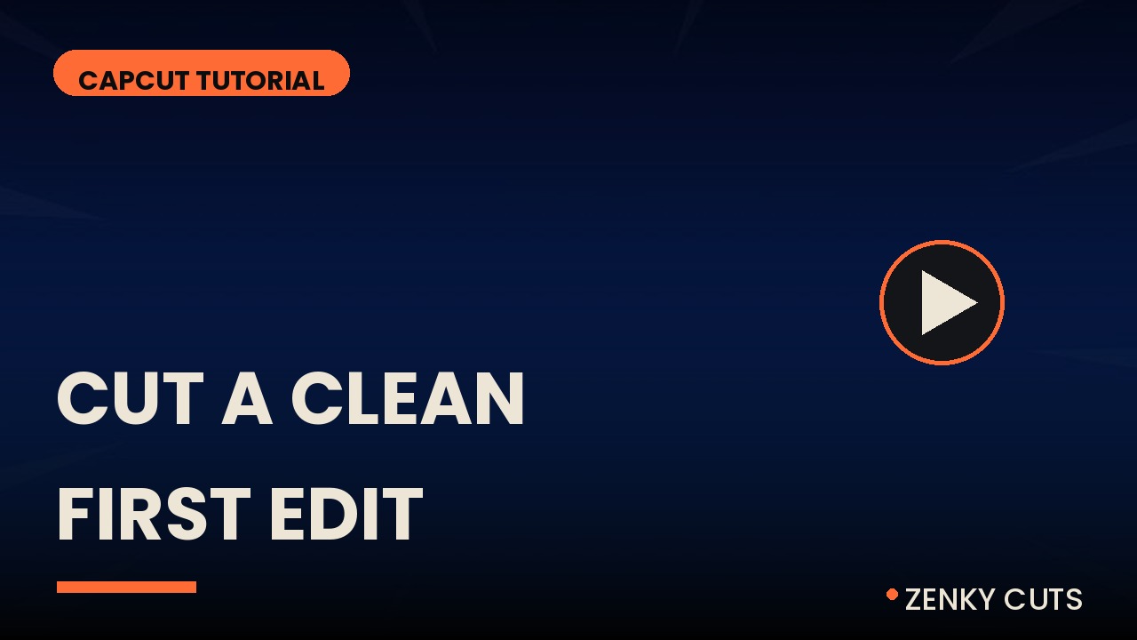 Cut a clean first edit thumbnail