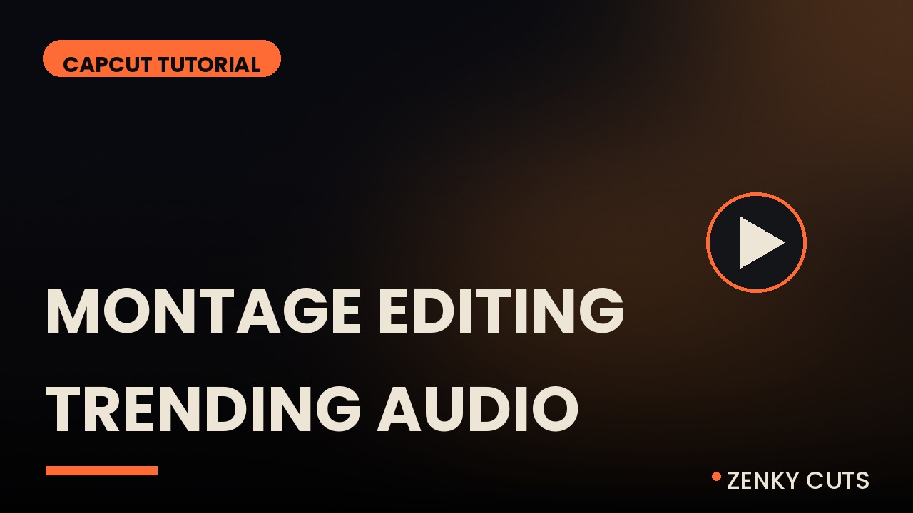 Montage editing with trending audio thumbnail
